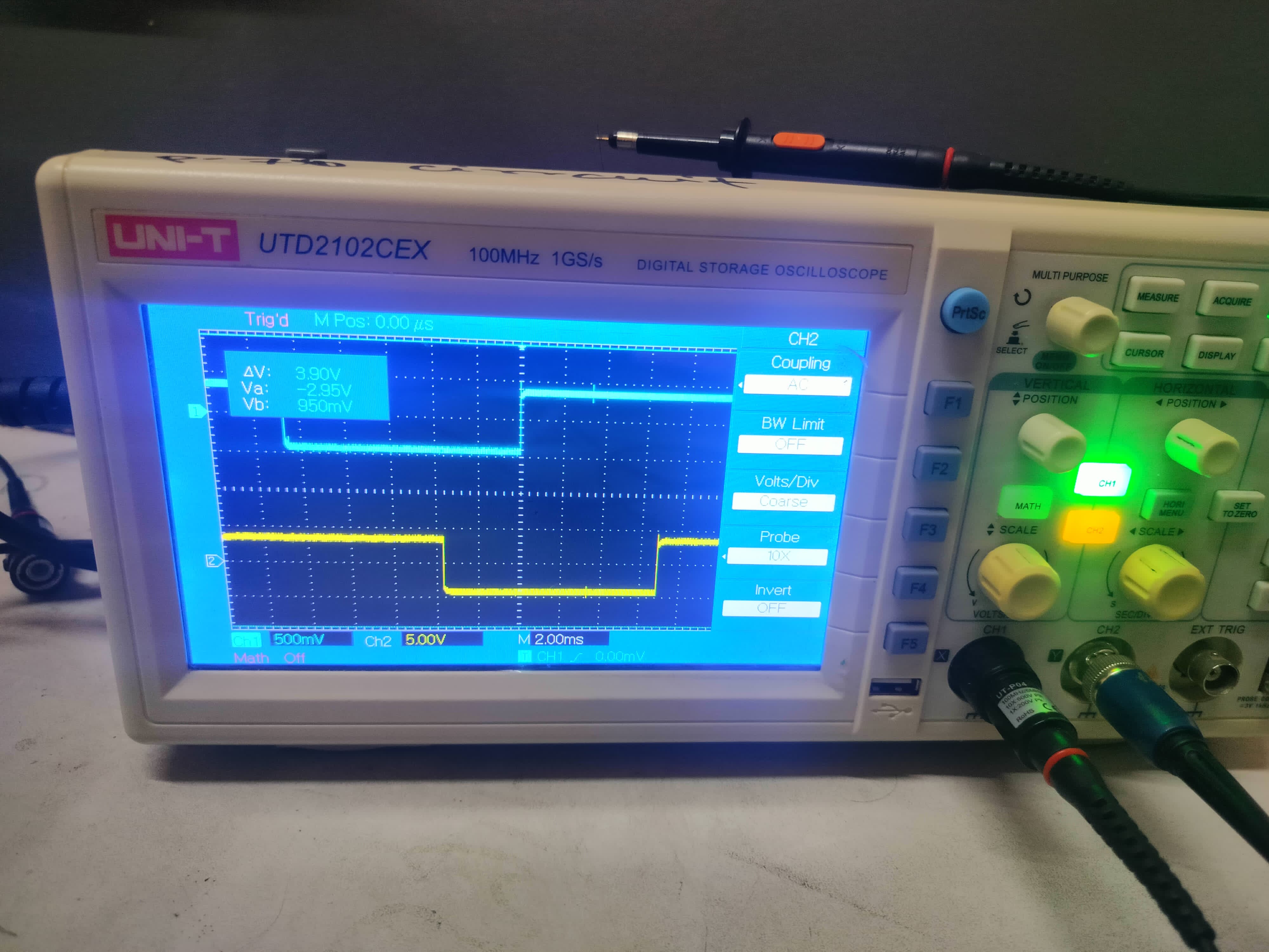 Single Testing using Oscilloscope